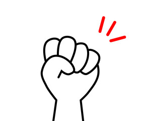 握りこぶしのイラスト素材