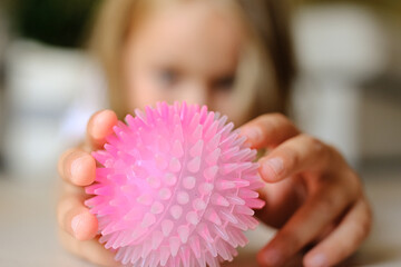 Child kid physical therapy,neuro psychology,orthopedic correction,exercise with relief massage ball...