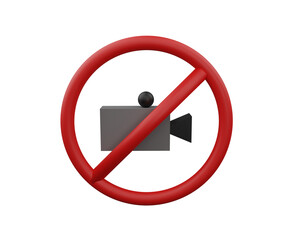 Don't make noise icon. 3d rendering.
