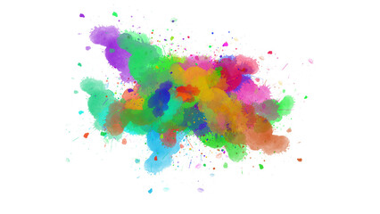 watercolor paint brush stroke. ink splash transition. Abstract inkblot, splat, fluid art, overlay, alpha matte composition, spread on a white paper background. ink transition splatter blot spreading.