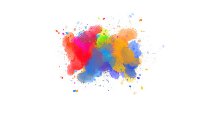 Brushstroke. Grunge brushes. Strokes of colorful paint. digitally created Hand-painted brush stroked abstract ink splash, blot, splat, brush stroke, overlay, alpha matte composition, spread.