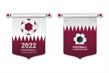 Football championship cup 2022 banner template set.