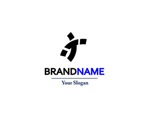 abstract logo in the form of a man