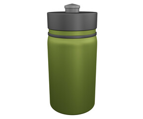 Military thermos icon 3d render.
