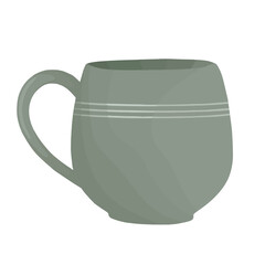 Cups, cozy colorful vector art cups.