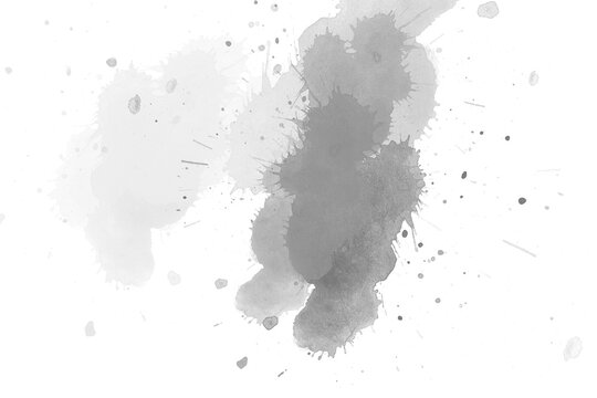 watercolor paint brush stroke. ink splash transition. Abstract inkblot, splat, fluid art, overlay, alpha matte composition, spread on a white paper background. ink transition splatter blot spreading.