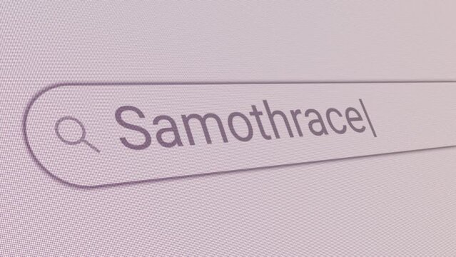 Search Bar Samothrace 
Close Up Single Line Typing Text Box Layout Web Database Browser Engine Concept