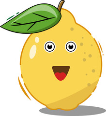 cute lemon doddle vector art, orange, lemon icon