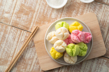 Thai Steamed Cupcakes,colorful sponge cake (Cotton wool cake)