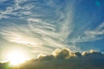 blue sky with clouds