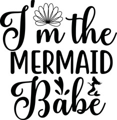 Fototapeta premium Mermaid svg design files