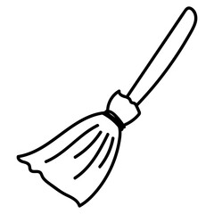 hand drawn doodle icon - broom