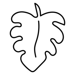 hand drawn doodle icon - leaf