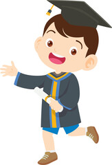  happy smiling graduate students in graduation gowns holding diplomas