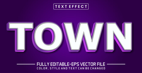 Town text editable style effect