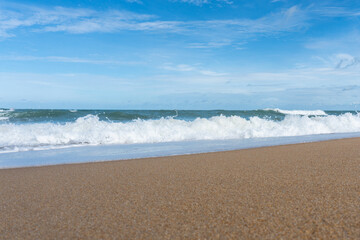 Sand waves background. summer beach textrue