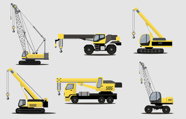 crane and truck