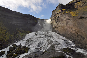 Fototapeta na wymiar Ofaerufoss waterfall, Iceland.