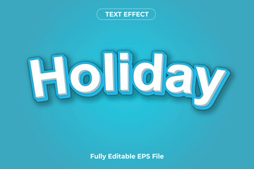 3D Holiday Text Effect Design in Vector