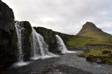 Kirkjufellsfoss waterfall, Iceland.