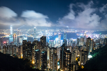 Fototapeta na wymiar Hong Kong Night View