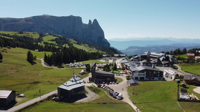 Compatsch or Compaccio in Seiser Alm Alpe di Siusi in Dolomites, Sciliar. South Tyrol Trentino Alto Adige, Italy.