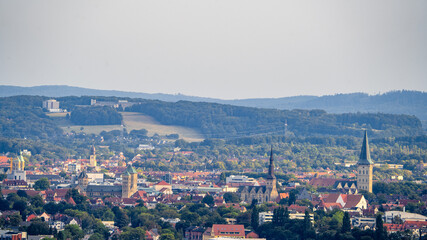 Blick auf die Stadt Osnabrueck in Niedersachsen Flugaufnahme
