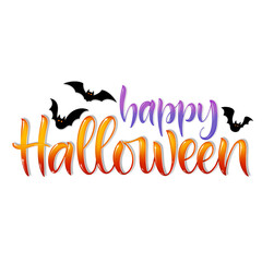 Happy Halloween PNG lettering 