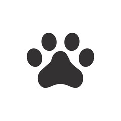 Dog and cat paws with sharp claws. cute animal footprints