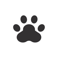 Dog and cat paws with sharp claws. cute animal footprints