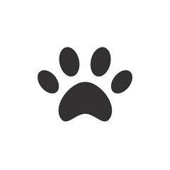 Dog and cat paws with sharp claws. cute animal footprints