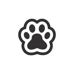 Naklejka premium Dog and cat paws with sharp claws. cute animal footprints