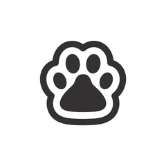 Dog and cat paws with sharp claws. cute animal footprints