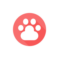 Fototapeta premium Dog and cat paws with sharp claws. cute animal footprints
