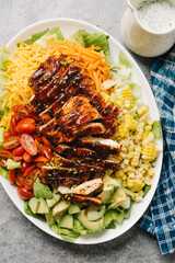 Grilled BBQ Chicken Salad Platter