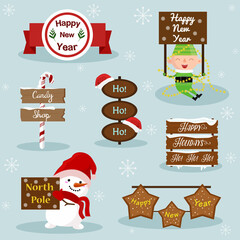 set of christmas icons