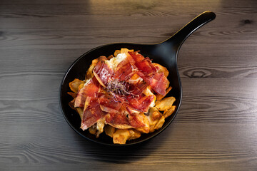 papas con jamón