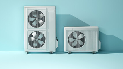 double and single outdoor unit of air conditioners