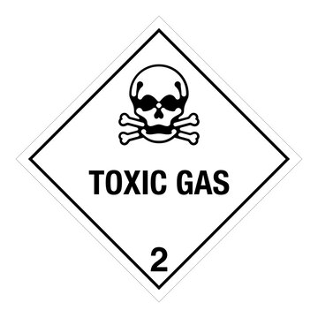 Hazardous HAZMAT Material Label Toxic Gas