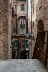 Perugia. Art of the palaces and churches of the medieval historic center.