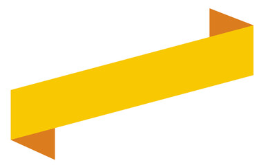 Transparent orange and yellow banner ribbon for celebration