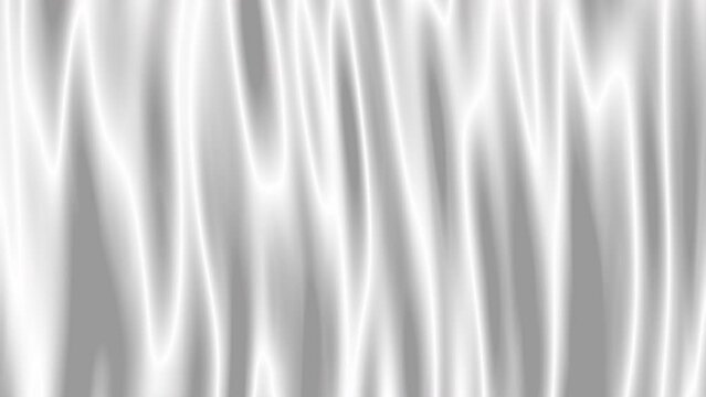 white silver satin fabric with metallic shine and smooth fluid movements. silk texture. abstract background. slow motion. 23,98 fps
