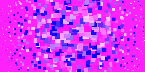 Light Pink, Blue vector texture in rectangular style.