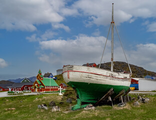 Paamiut (Frederikshåb) settlement in Sermersooq, southwestern Greenland