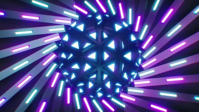 Bouncing Glow Lights Disco ball VJ loop