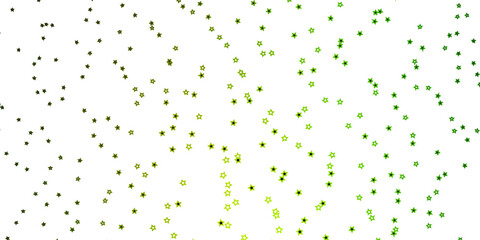 Dark Green, Yellow vector layout with bright stars.