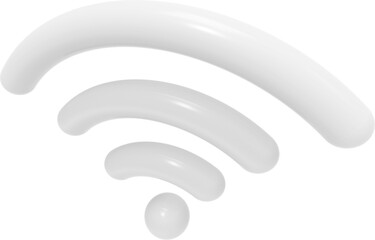 Wifi icon isolated on transparent background.