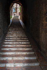 Perugia. Art of the palaces and churches of the medieval historic center.