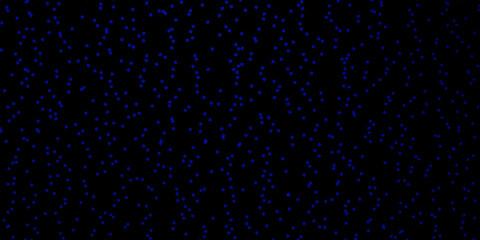Dark BLUE vector pattern with abstract stars.