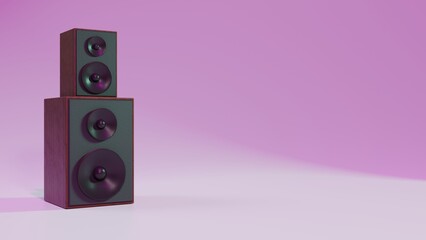 speakers on a white background